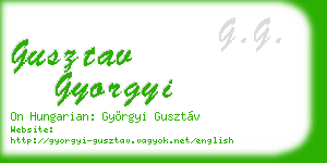 gusztav gyorgyi business card
